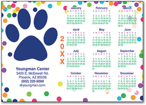 Dotty Paw Calendar Magnet