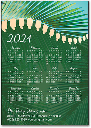 Tropical Spine Calendar Magnet