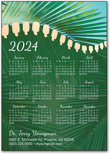 Tropical Spine Postcard Calendar