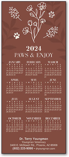 Paw Botanicals Promotional Calendar