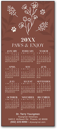 Paw Botanicals Promotional Calendar