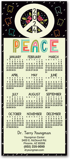 Peace Teeth Promotional Calendar