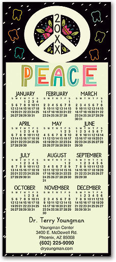 Peace Teeth Promotional Calendar