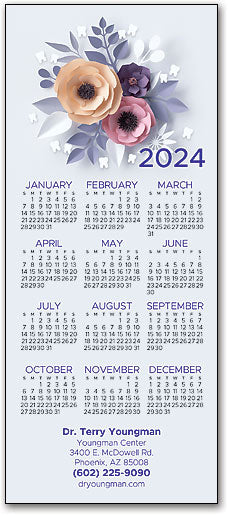 Paper Florals Promotional Calendar