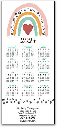 Loving Rainbow Tri-Fold Calendar