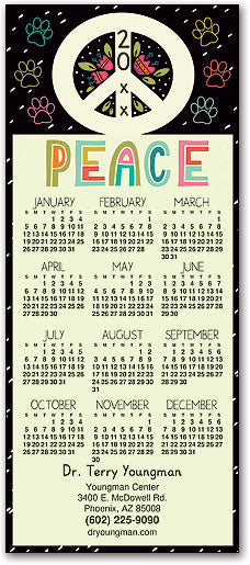 Peace Paws Promotional Calendar