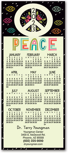 Peace Eyes Promotional Calendar