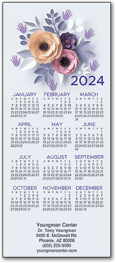 Florals And Hands Promotional Calendar