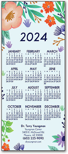 Flowers and Hands Promo Calendar