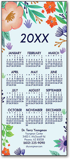 Flowers and Hands Promo Calendar