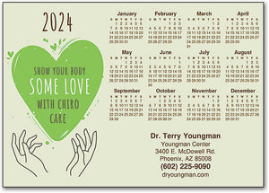 Green Love Postcard Calendar