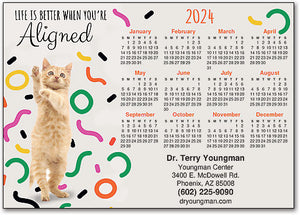 Aligned Kitten Postcard Calendar