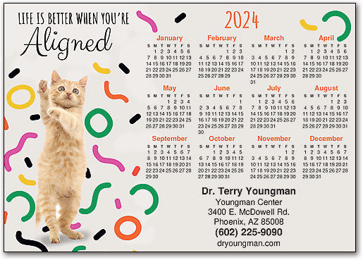 Aligned Kitten Postcard Calendar