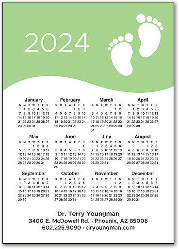 Foot Wave Postcard Calendar