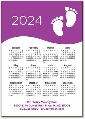Foot Wave Calendar Magnet