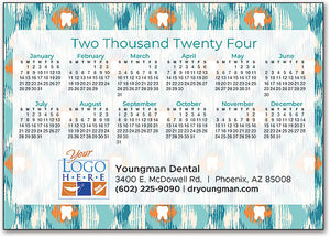 Teeth and Textiles Postcard Calendar