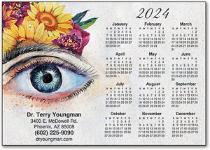 Floral Framed Eye Postcard Calendar
