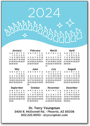 Spine Sparkle Calendar Magnet