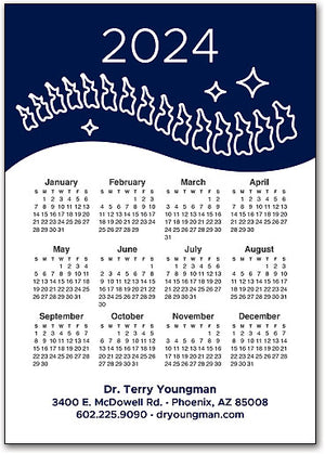Spine Sparkle Calendar Magnet