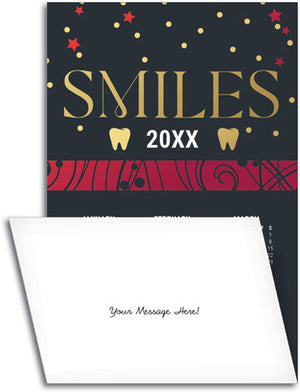 Midnight Elegance Tri-Fold Calendar Greeting Card w/Envelope