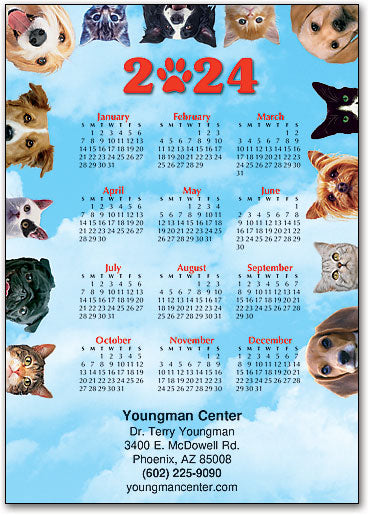 Happy Pets Frame Calendar Magnet