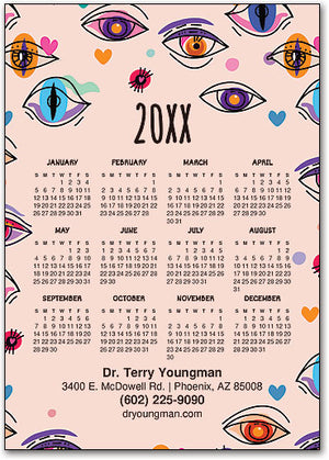 Colourful Eyes Calendar Magnet