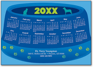 Pet Bowl Calendar Postcard