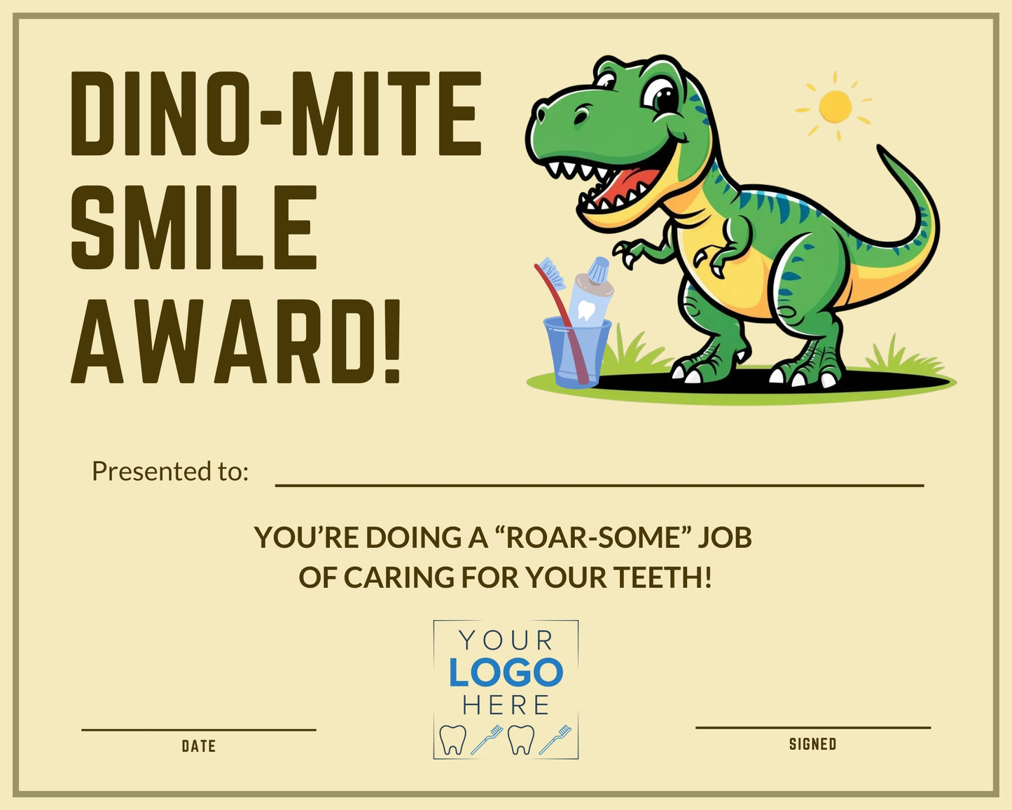 Dino-Mite Smile Award (100 Pack)