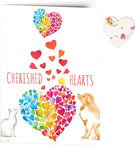 Cherished Hearts Seed Paper Folding Card