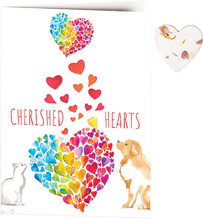 Cherished Hearts Seed Paper Folding Card