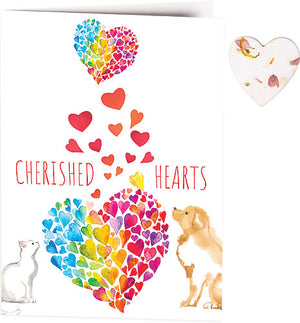 Cherished Hearts Seed Paper Folding Card