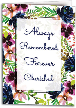 Floral Condolences Customisable Folding Card
