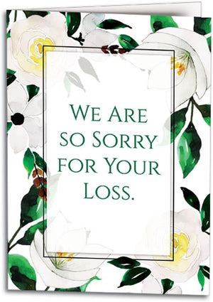 Floral Condolences Customisable Folding Card