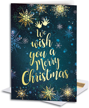 Merry Midnight Blue Traditional Large Folding Card