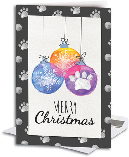 Ornament Trio Customisable Large Folding Card