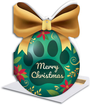 Paws for Christmas Ornament Large Folding Card
