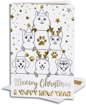 Furry Celebration Premium Veterinary Holiday Folding Card