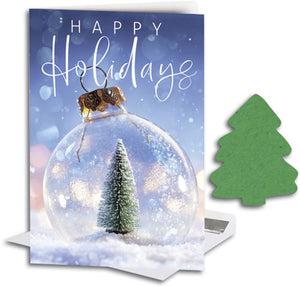 Ornamental Snow Seed Paper Premium Folding Card