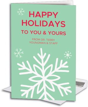 Colourful Snowflake Semi-custom Large Folding Card