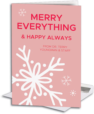 Colourful Snowflake Semi-custom Large Folding Card