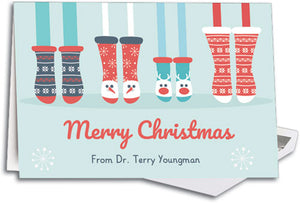 Holiday Socks Traditional Folding Card
