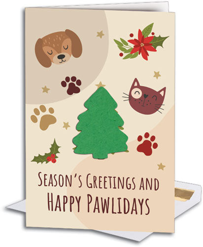 Pawliday Tree Seed Paper Premium Folding Card