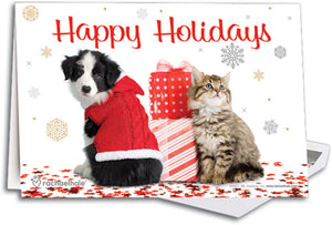 Furry and Festive Deluxe Folding Card