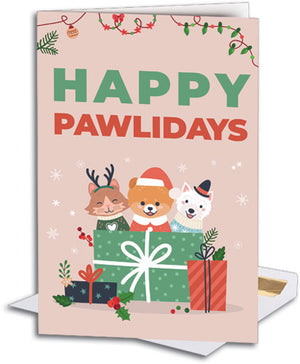 Presents and Paws Traditional Folding Card