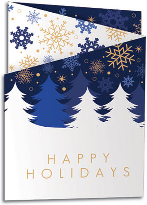 Sleigh Silhouette Z-fold Holiday Card