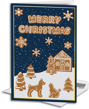 Cookie Wonderland Veterinary Christmas Traditional Folding Card