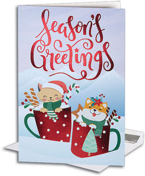 Cup of Joy Veterinary Holiday Deluxe Folding Card