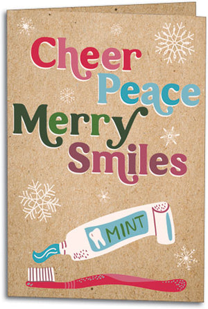 Merry Mint Smiles Hemp Notesized Folding Card