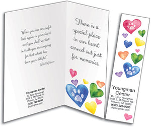 Colourful Hearts Folding Card With Tear-off