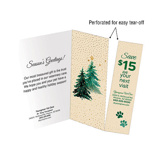Evergreen Joy Folding Card with Tear-off